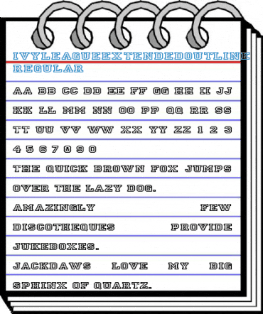 IvyLeagueExtendedOutline Regular Font