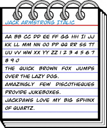 Jack Armstrong Italic Font