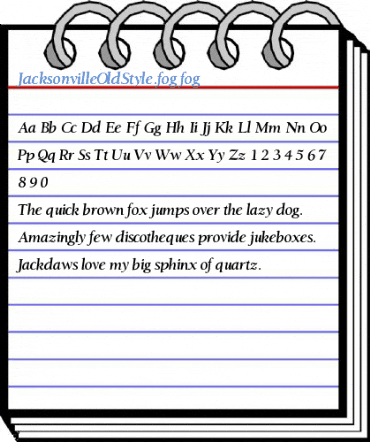 JacksonvilleOldStyle.fog fog Font