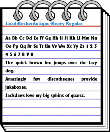 JacobBeckerAntique-Heavy Regular Font