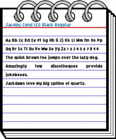 Jacoby Cond ICG Black Font
