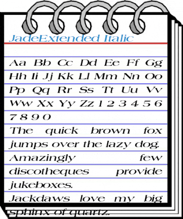 JadeExtended Italic Font