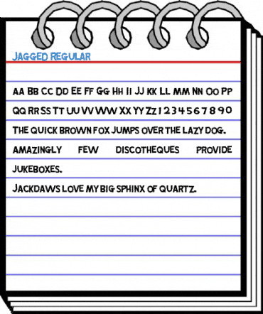 Jagged Regular Font