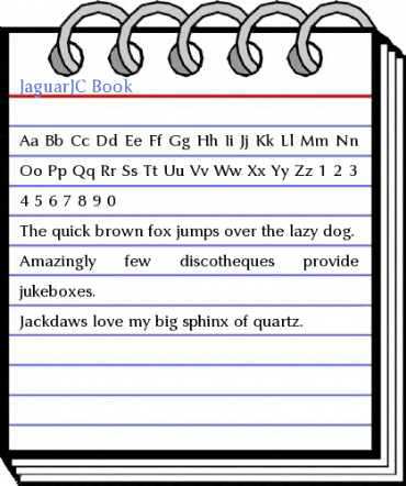 JaguarJC Book Font