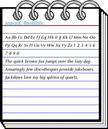 JaguarJC BookItalic Font