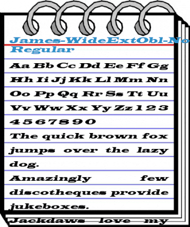 James-WideExtObl-Normal Regular Font