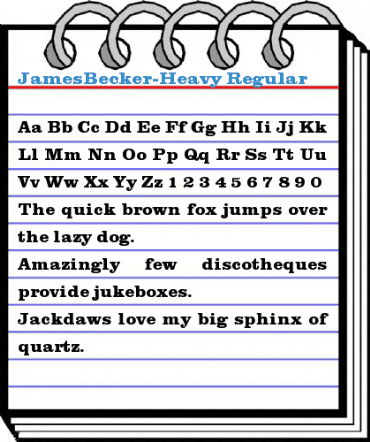 JamesBecker-Heavy Regular Font