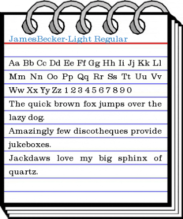 JamesBecker-Light Font