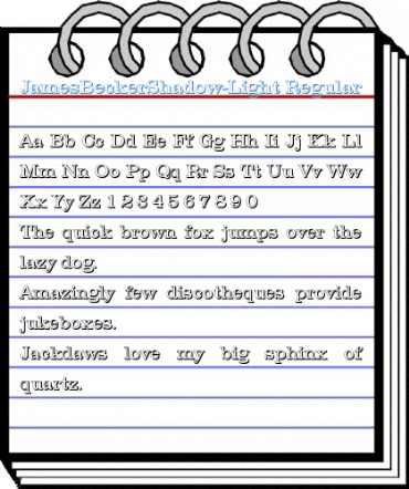 JamesBeckerShadow-Light Regular Font