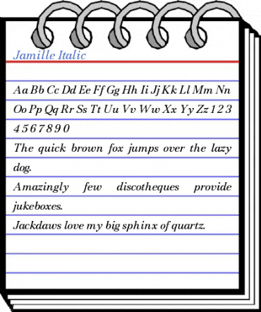 Jamille Italic Font