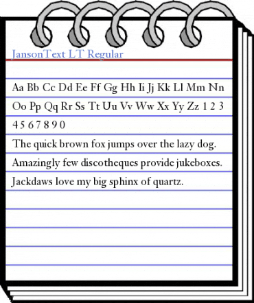 JansonText LT Regular Font