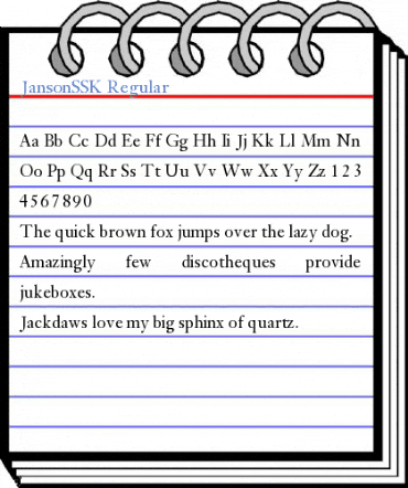 JansonSSK Regular Font
