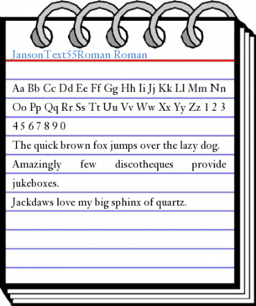 JansonText55Roman Roman Font