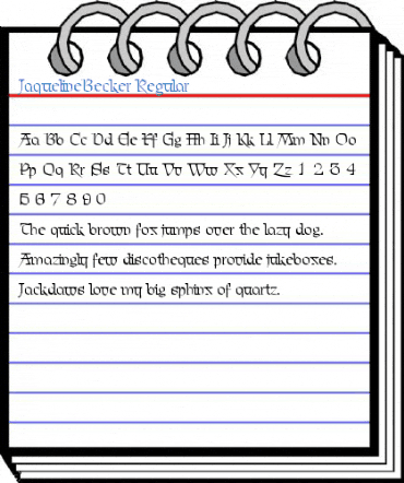 JaquelineBecker Regular Font