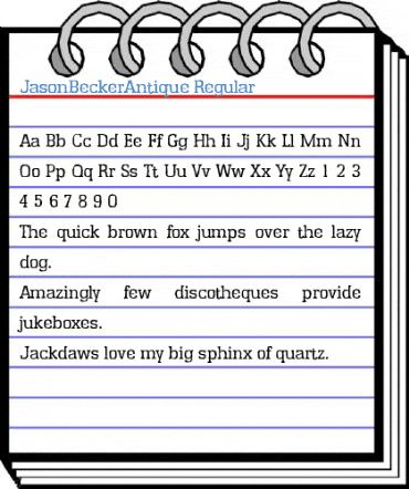 JasonBeckerAntique Regular Font