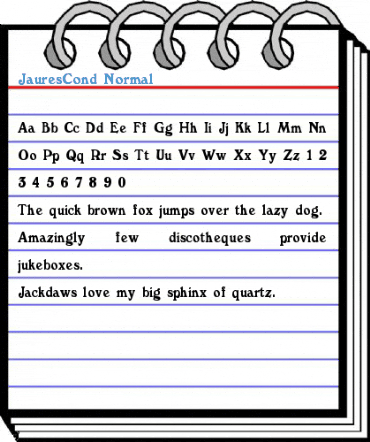 JauresCond Normal Font