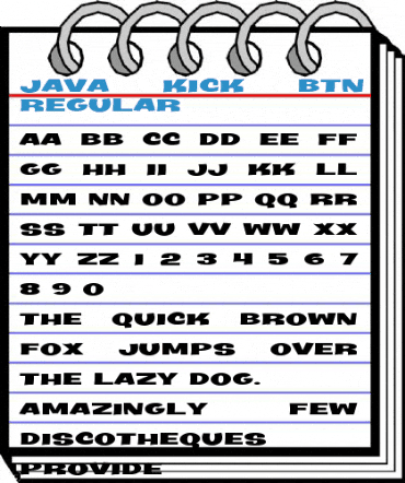 Java Kick BTN Wide Regular Font