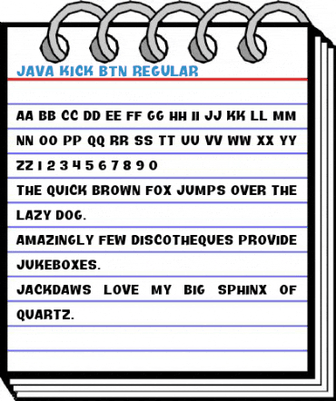 Java Kick BTN Font