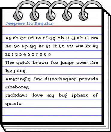 Jeepers Itc Regular Font