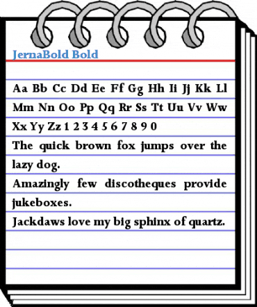 JernaBold Bold Font