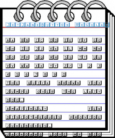 JetJaneButton Regular Font