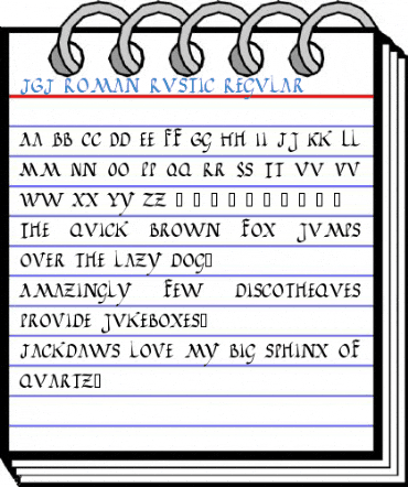 JGJ Roman Rustic Regular Font