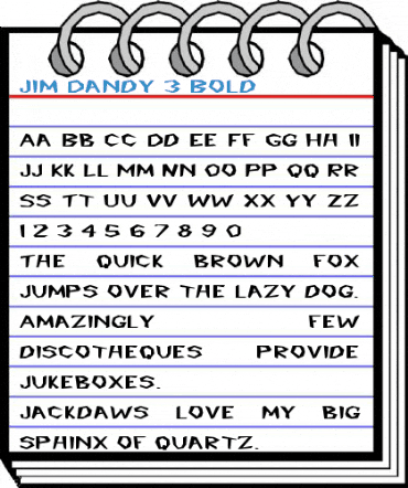 Jim Dandy 3 Bold Font