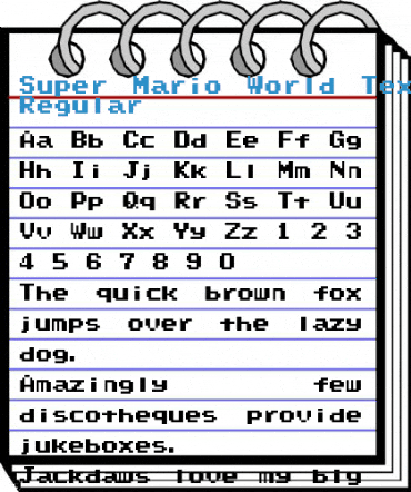 Super Mario World Text Box Regular Font