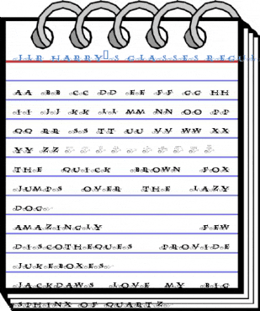 JLR Harry's Glasses Regular Font