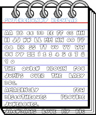 Superchunky Regular Font