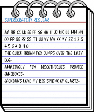 Superscratchy Regular Font