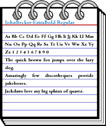 JohnBecker-ExtraBold Font