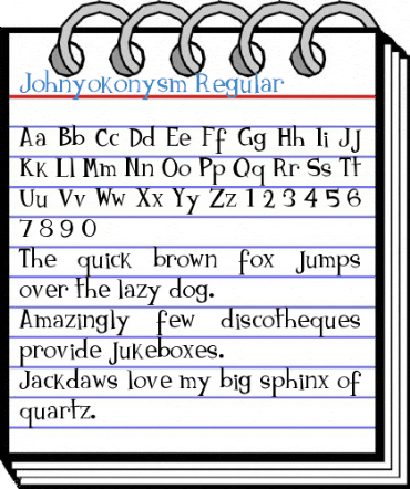 Johnyokonysm Regular Font
