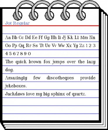 Jot Regular Font