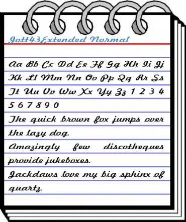 Jott43Extended Normal Font