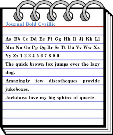 Journal Bold Cyrillic Font