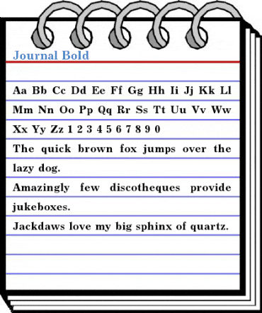 Journal Font