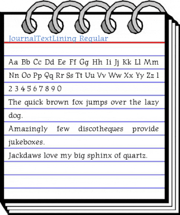 JournalTextLining Font