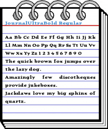 JournalUltraBold Font