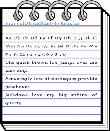 JournalUltraOldstyle Regular Font