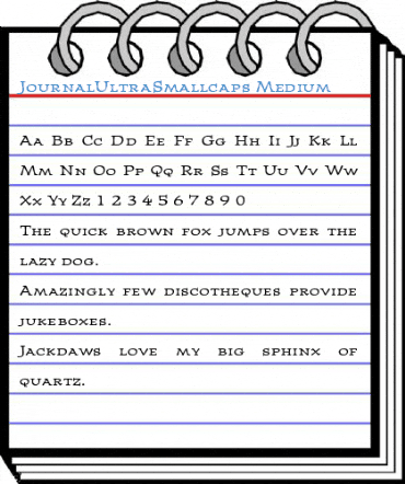 JournalUltraSmallcaps Medium Font