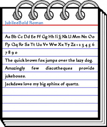 JubileeBold Roman Font
