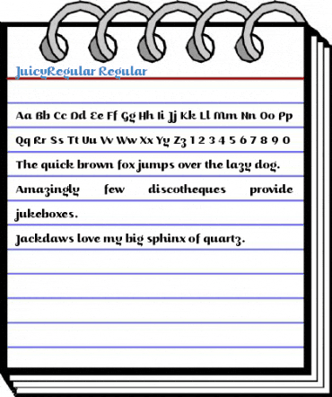 JuicyRegular Regular Font