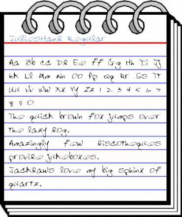 JuliesHand Regular Font
