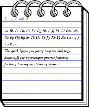 Junius BoldItalic Font
