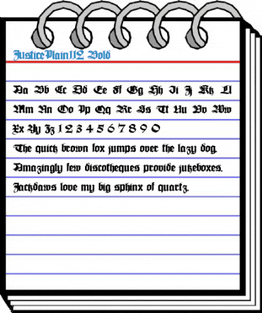 JusticePlain112 Bold Font