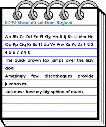 K792-Geometrical-Demi Regular Font