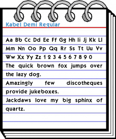 Kabel Demi Regular Font