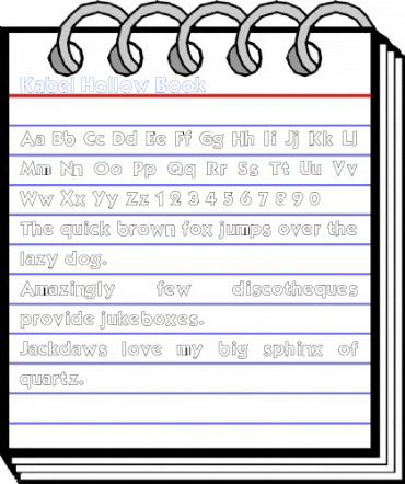 Kabel Hollow Book Font