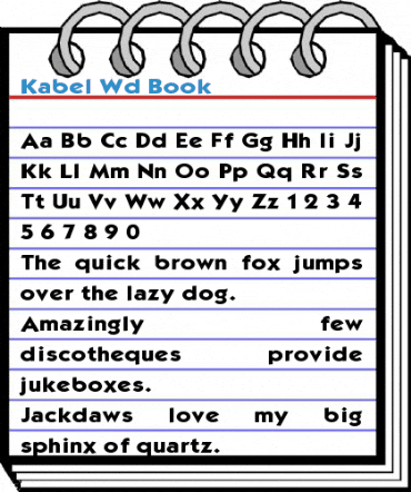 Kabel Wd Book Font